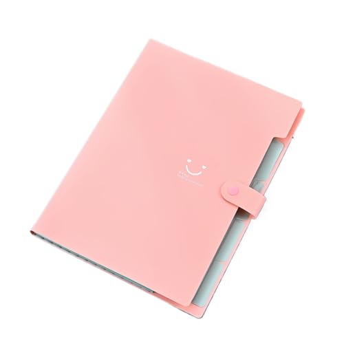 Akkordeontasche for die niedliche und lächelnde Aktenaufbewahrung, mit mehreren Schichten.(Pink) von PGVXEM