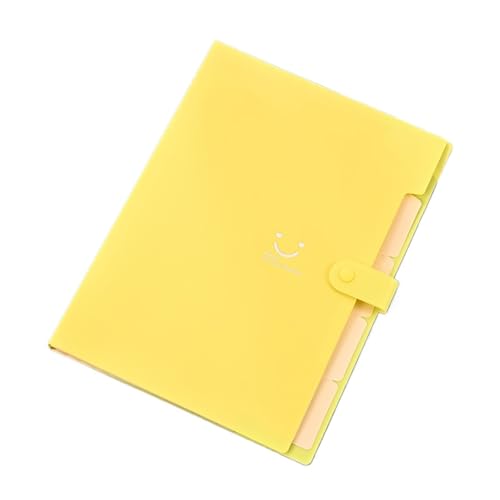 Akkordeontasche for die niedliche und lächelnde Aktenaufbewahrung, mit mehreren Schichten.(Yellow) von PGVXEM