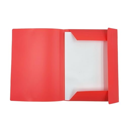 Aktenordner aus Kunststoff, A4, Design mit elastischem Riemen, erweiterbare Aktentasche, Dokumenten-Organizer mit großer Kapazität, Dokumentenorganisation(Red) von PGVXEM