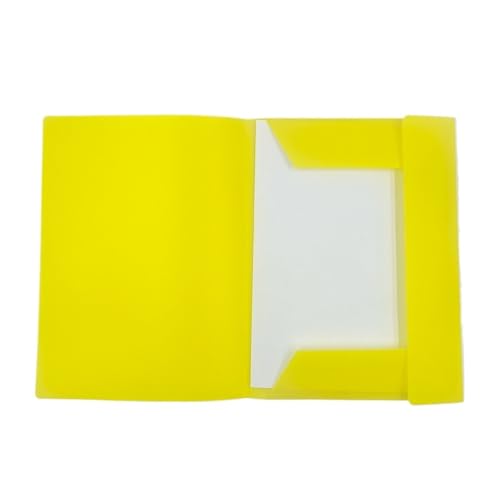Aktenordner aus Kunststoff, A4, Design mit elastischem Riemen, erweiterbare Aktentasche, Dokumenten-Organizer mit großer Kapazität, Dokumentenorganisation(Yellow) von PGVXEM