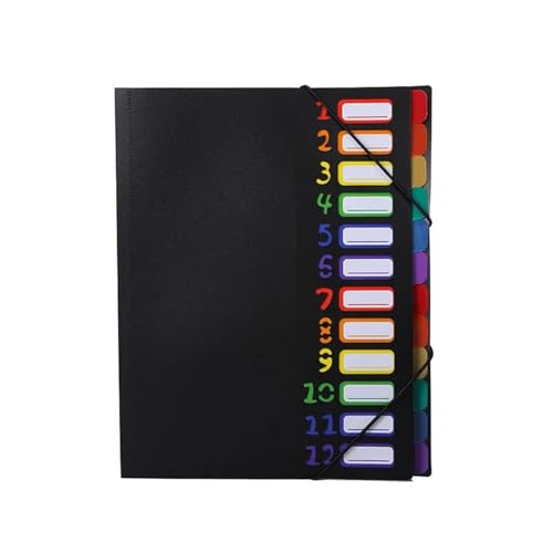 Aktenordner mit Registerkarten, A4-Briefgröße, Organizer, wasserfeste Trennwände aus Kunststoff, Dokumentenhalter for Zuhause/Büro/Schule Aktenordner mit Registerkarten, A4-Briefgröße, Organizer, wasserfeste Trennwände aus Kunststoff, Dokumentenhalter for Zuhause/Büro/Schule von PGVXEM