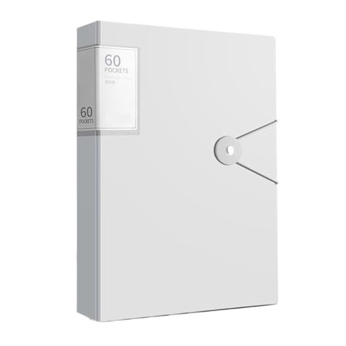 Aktentasche mit 60 Fächern im A4-Format, geeignet zur Aufbewahrung von Dokumenten im A4-Format, hohe Transparenz und wasserdicht(Clear) von PGVXEM