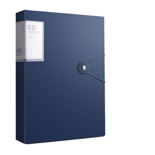 Aktentasche mit 60 Fächern im A4-Format, geeignet zur Aufbewahrung von Dokumenten im A4-Format, hohe Transparenz und wasserdicht(Grey) von PGVXEM