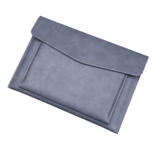 Aktentasche mit großem Fassungsvermögen, A4, mit Knopf, wasserdichte Laptoptasche, Dokumententasche, Büro-Organizer(Grey A) von PGVXEM