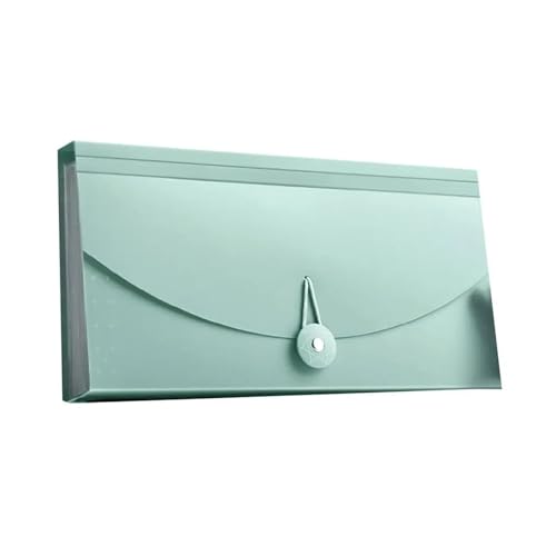 Aufbewahrungstasche, Aufbewahrungstasche for Geschäftsbelege, wasserdichter Beleg-Organizer, erweiterbarer Aktenordner mit Knopf for Unternehmen for Karten(Light Green) von PGVXEM