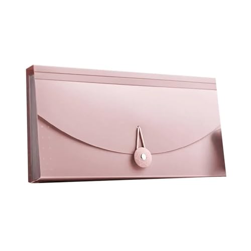 Aufbewahrungstasche, Aufbewahrungstasche for Geschäftsbelege, wasserdichter Beleg-Organizer, erweiterbarer Aktenordner mit Knopf for Unternehmen for Karten(Light Pink) von PGVXEM