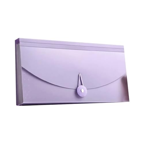 Aufbewahrungstasche, Aufbewahrungstasche for Geschäftsbelege, wasserdichter Beleg-Organizer, erweiterbarer Aktenordner mit Knopf for Unternehmen for Karten(Light Purple) von PGVXEM