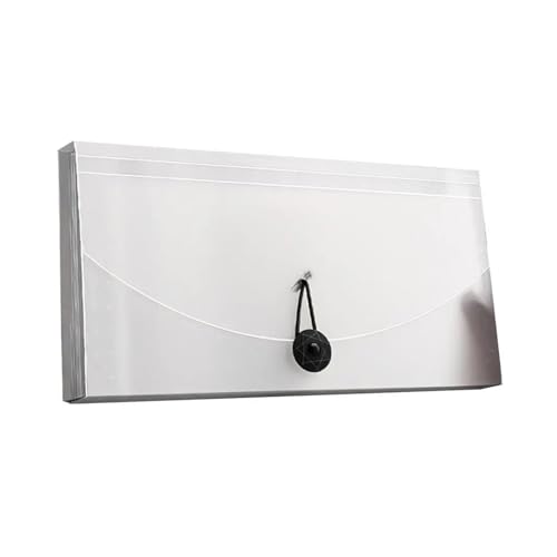 Aufbewahrungstasche, Aufbewahrungstasche for Geschäftsbelege, wasserdichter Beleg-Organizer, erweiterbarer Aktenordner mit Knopf for Unternehmen for Karten(White) von PGVXEM