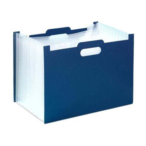Desktop Vertikale Ordner Gehrung Organ Tasche Mehrschichtige Einziehbare Organ Lagerung Tasche(Dark blue) von PGVXEM