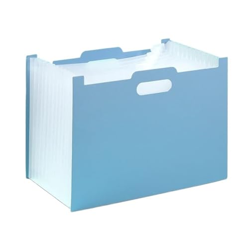 Desktop Vertikale Ordner Gehrung Organ Tasche Mehrschichtige Einziehbare Organ Lagerung Tasche(Ice blue) von PGVXEM