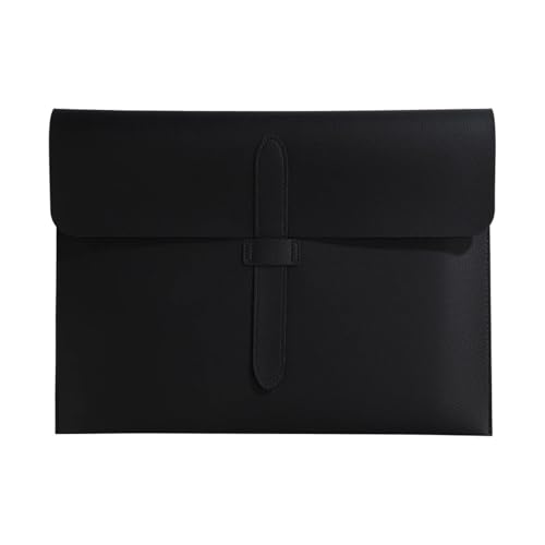 Dokumentenmappe aus PU-Leder, A4, schmal, for Büro und Reisen, unverzichtbar for Profis(Black) von PGVXEM