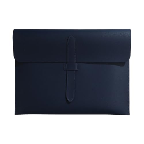 Dokumentenmappe aus PU-Leder, A4, schmal, for Büro und Reisen, unverzichtbar for Profis(Dark blue) von PGVXEM