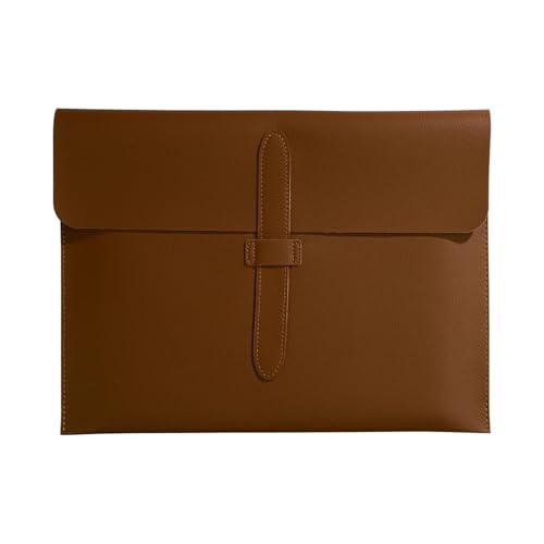 Dokumentenmappe aus PU-Leder, A4, schmal, for Büro und Reisen, unverzichtbar for Profis(Dark brown) von PGVXEM