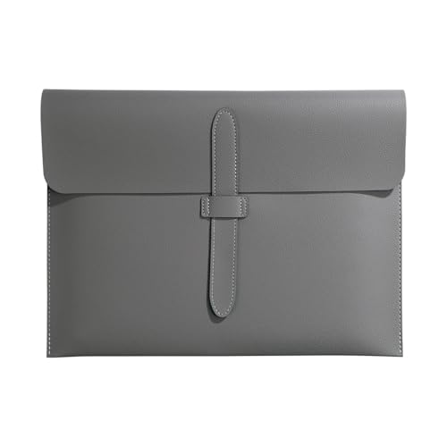 Dokumentenmappe aus PU-Leder, A4, schmal, for Büro und Reisen, unverzichtbar for Profis(Grey) von PGVXEM