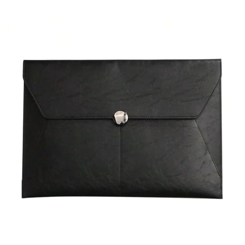 Dokumententasche aus Kunstleder, Geschäftsinformationstasche, A4-Ordner, Aufbewahrungstasche for Schul- und Bürobedarf(Black) von PGVXEM
