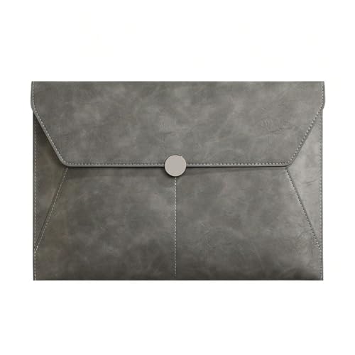 Dokumententasche aus Kunstleder, Geschäftsinformationstasche, A4-Ordner, Aufbewahrungstasche for Schul- und Bürobedarf(GRAY) von PGVXEM