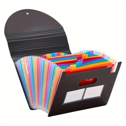Erweiterbarer Aktenordner mit Taschenordner, Ordner for Papier-/Dokumenten-/Quittungsmanager (A4/Letter-Format), geeignet for Büros, Schulen, Familien(13 Pockets) von PGVXEM