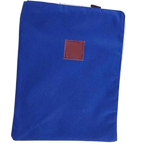 Große Canvas-A4-Dateiordner-Dokumententasche Business-Aktentasche Papieraufbewahrungstasche Schreibwaren Schulbürobedarf(Dark blue) von PGVXEM