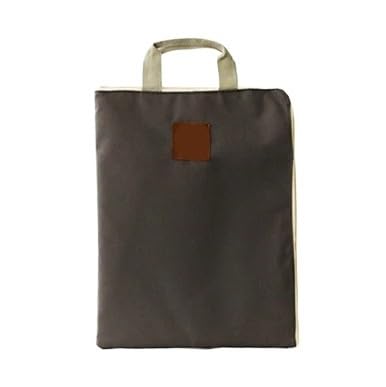 Große Canvas-A4-Dateiordner-Dokumententasche Business-Aktentasche Papieraufbewahrungstasche Schreibwaren Schulbürobedarf(Dark gray) von PGVXEM