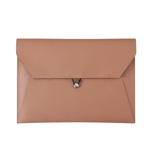 Große Kapazität A4 Business Leder Dokument Tasche Wasserdichte Verdickt Daten Archiv Tasche Einfache Tragbare Datei Tasche Büro(Khaki) von PGVXEM