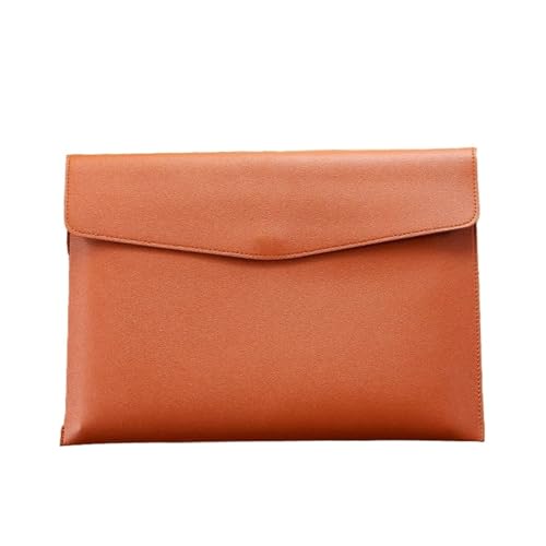 Leder Datei Ordner A4 Dokument Tasche Business Aktentasche Computer Lagerung Handtasche(B5 Brown) von PGVXEM