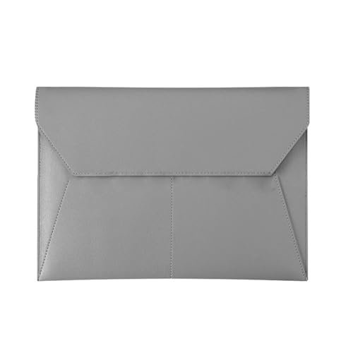 Leder-Dokumententasche, A6-Umschlagordner, PU-Leder-Dokumententasche, weibliche Datei-Organizer-Tasche(Grey) von PGVXEM
