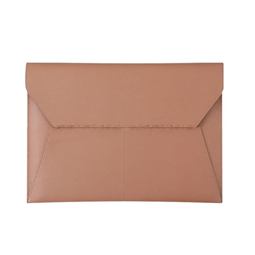 Leder-Dokumententasche, A6-Umschlagordner, PU-Leder-Dokumententasche, weibliche Datei-Organizer-Tasche(Light coffee) von PGVXEM