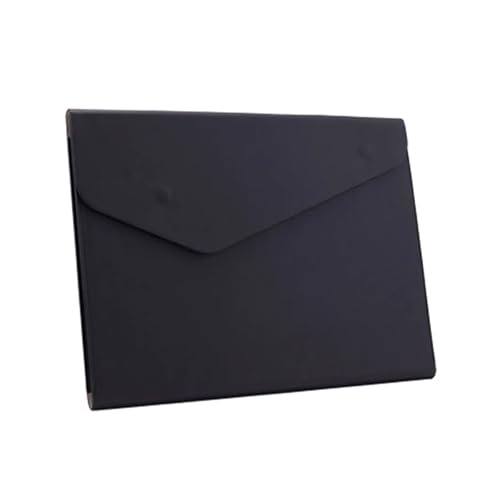 Leder-Dokumententasche aus Leder, große Kapazität, mit Griff, Aktentasche mit Schnalle, Stiftclip, Aktentasche for Schule, Büro/Daten/Vertrag(Grey-Style 1) von PGVXEM