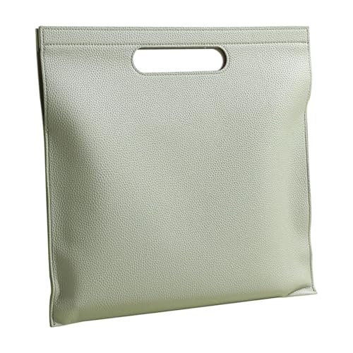 Leichte PU-Dokumententasche 12,56" × 13,34" Büro-Aktenhalter(Light green) von PGVXEM