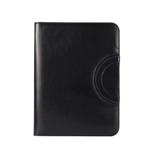 Multifunktionale A4-Konferenzmappe, Geschäftsbriefpapier-Organizer, Dokumententasche, Vertragsordner aus Leder, Bürobedarf(Black) von PGVXEM