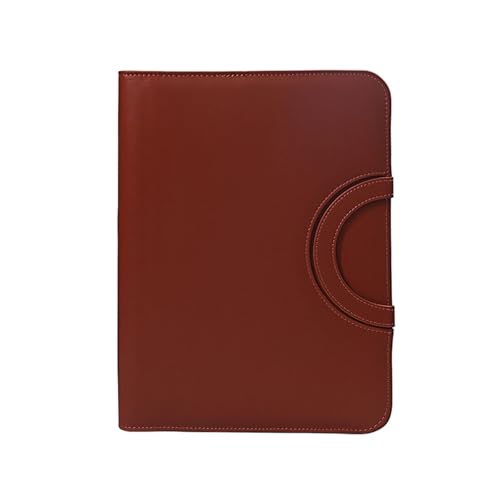 Multifunktionale A4-Konferenzmappe, Geschäftsbriefpapier-Organizer, Dokumententasche, Vertragsordner aus Leder, Bürobedarf(Brown) von PGVXEM