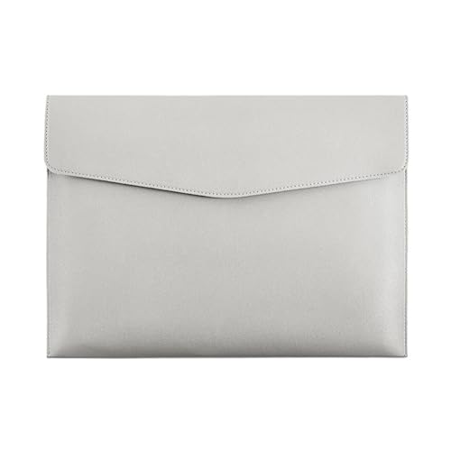 PU-Dokumententasche, A4-Größe, wasserdichter Aktenordner mit Druckknopfverschluss(GRAY) von PGVXEM