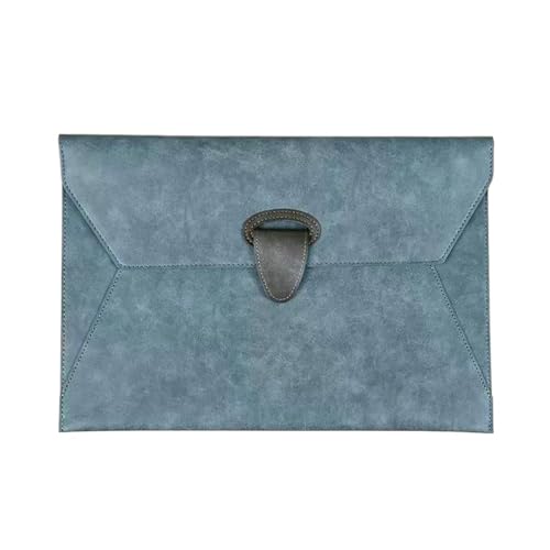 PU-Leder-Business-Tasche A4 Dokumentenaufbewahrungstasche Tragbare Aktentasche for Dokumenten-Organizer Herrenbüro Vertragsrechnung Dokumententasche(Blue) von PGVXEM
