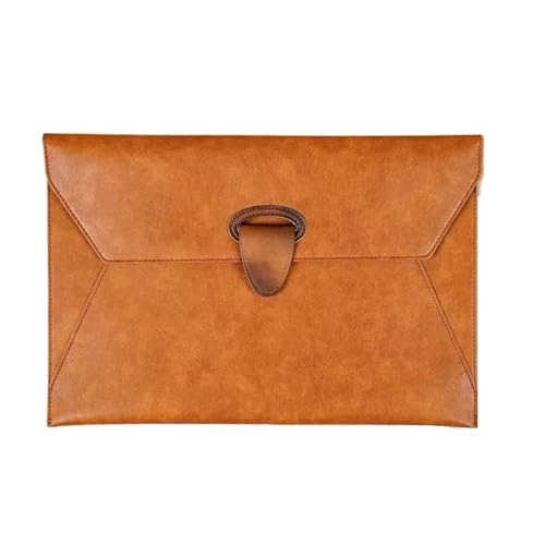 PU-Leder-Business-Tasche A4 Dokumentenaufbewahrungstasche Tragbare Aktentasche for Dokumenten-Organizer Herrenbüro Vertragsrechnung Dokumententasche(Brown) von PGVXEM