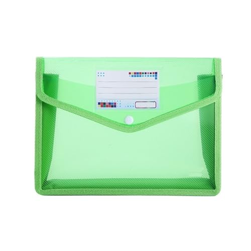PVC-Tasche mit großer Kapazität, wasserdichte Dokumententasche, A5-Dateiordner, Datei-Organizer, Umschlagordner(Green) von PGVXEM
