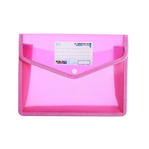 PVC-Tasche mit großer Kapazität, wasserdichte Dokumententasche, A5-Dateiordner, Datei-Organizer, Umschlagordner(Pink) von PGVXEM