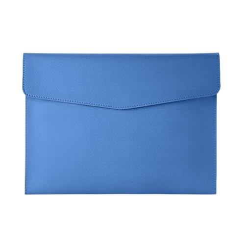 Tragbare Dateiaufbewahrungstasche PU-Material A4 Dateiaufbewahrungsmanager Erweiterbarer Ordner(Blue) von PGVXEM