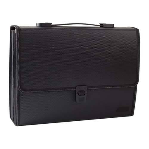 Verdickung 26 Grid Datei Ordner A4 Erweitern Papier Halter Wasserdicht Dokument Organizer Dokumente Fall Büro Schule Schreibwaren(26 grid black) von PGVXEM