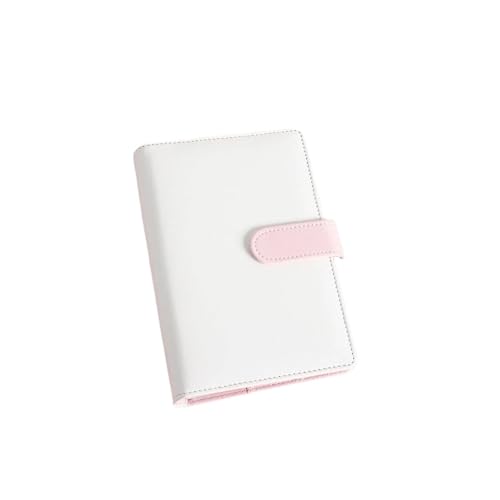 Vintage Nachfüllbare Notebook Datei Ordner Notizblock Abdeckung Leder Ring Binder Büro Liefert(A6 white) von PGVXEM