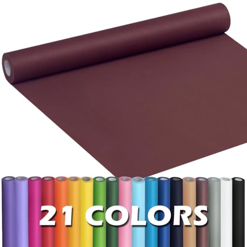 PerkHomy Weinrote Kraftpapierrolle, 44,5 x 2,4 cm, für Geschenkverpackungen, Blumenstrauß, Blumen, Malerei, Handwerk, Schreiben, Verpackung, Versand, 80 g/m², 25 kg (Weinrot, 44,5 x 2,3 m) von PH PERKHOMY