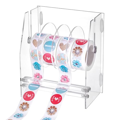 PH PadanHall 1 Stück Verstellbarer Etikettenspender Aus Acryl 3 Scheiben Aufkleberrollenhalter Aufkleberhalter Organizer Transparenter Etikettenrollenhalter Zum Halten von Aufklebern Etiketten Büro PH PadanHall 1 Stück Verstellbarer Etikettenspender Aus Acryl 3 Scheiben Aufkleberrollenhalter Aufkleberhalter Organizer Transparenter Etikettenrollenhalter Zum Halten von Aufklebern Etiketten Büro von PH PandaHall
