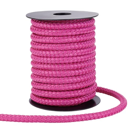 PH PandaHall 10,9 Meter geflochtene Kunstlederschnur, 8 mm rundes Lederseil, Schnur für Bolo, Krawatten, Schnürsenkel, Armband, Halskette, Schmuckherstellung, Stricken, Flechten, Rosa PH PandaHall 10,9 Meter geflochtene Kunstlederschnur, 8 mm rundes Lederseil, Schnur für Bolo, Krawatten, Schnürsenkel, Armband, Halskette, Schmuckherstellung, Stricken, Flechten, Rosa von PH PandaHall