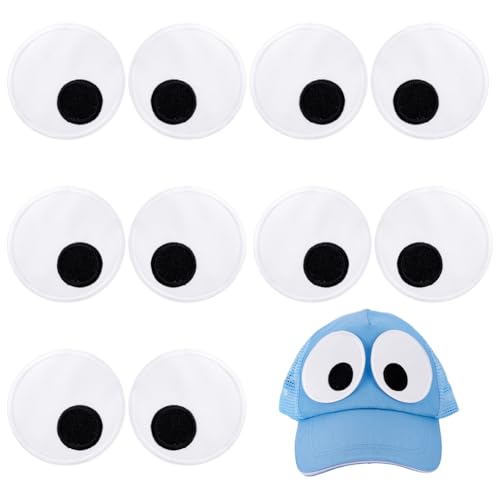 PH PandaHall 10 Stk. Augen-Einbügelpatches Karikatur-Augen-Nähpatchs Stickerei-Dekorations-Nähapplikationen Aufkleber für Handarbeiten Kleidung Jeans Rucksäcke 80mm PH PandaHall 10 Stk. Augen-Einbügelpatches Karikatur-Augen-Nähpatchs Stickerei-Dekorations-Nähapplikationen Aufkleber für Handarbeiten Kleidung Jeans Rucksäcke 80mm von PH PandaHall