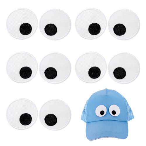 PH PandaHall 10 Stück Augen-Bügelpatches Karikatur-Augen-Nähpatch Stickerei Dekorative Nähapplik Patches für Handarbeiten Kleidung Jeans Rucksäcke 42mm PH PandaHall 10 Stück Augen-Bügelpatches Karikatur-Augen-Nähpatch Stickerei Dekorative Nähapplik Patches für Handarbeiten Kleidung Jeans Rucksäcke 42mm von PH PandaHall