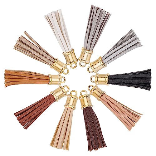 PH PandaHall 10 Stück Lederquasten 10 Farben Kunstleder Quastenanhänger 3 Zoll Schlüsselanhänger Quasten Dekoration Quastenanhänger Mit Schlaufe Für Lesezeichen Armband Schlüsselanhänger Handygurte PH PandaHall 10 Stück Lederquasten 10 Farben Kunstleder Quastenanhänger 3 Zoll Schlüsselanhänger Quasten Dekoration Quastenanhänger Mit Schlaufe Für Lesezeichen Armband Schlüsselanhänger Handygurte von PH PandaHall