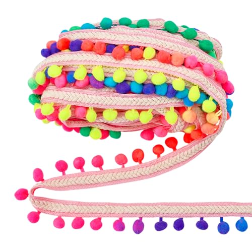 PH PandaHall 10 Yards/9.14m Pompons Bälle Fransenbesatz 35mm Fransen Nähband Mehrfarbige Pompons Quastenspitze Zum Nähen von Kleidung DIY Bastelarbeiten Party Heimdekoration 12mm Kugeln PH PandaHall 10 Yards/9.14m Pompons Bälle Fransenbesatz 35mm Fransen Nähband Mehrfarbige Pompons Quastenspitze Zum Nähen von Kleidung DIY Bastelarbeiten Party Heimdekoration 12mm Kugeln von PH PandaHall