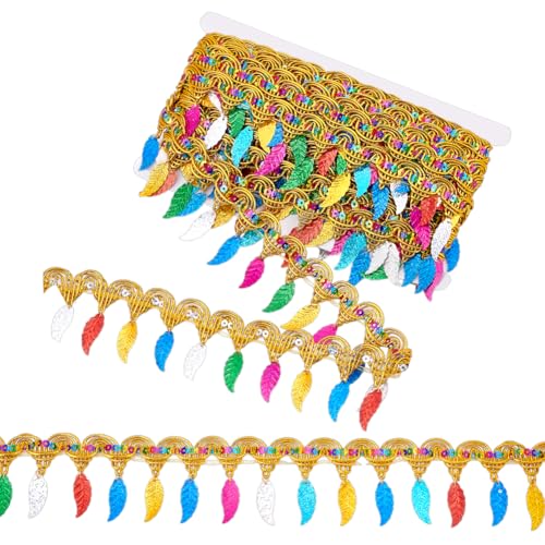 PH PandaHall 10 Yards Fransenbesatz Goldfarben 5.5cm Filigranes Spitzenband Mit Quaste In Blattform Zum Nähen von Fransen Quastenbesatz Stoff Dekorative Borte Für Kleidung Gürtel Hüte Basteln PH PandaHall 10 Yards Fransenbesatz Goldfarben 5.5cm Filigranes Spitzenband Mit Quaste In Blattform Zum Nähen von Fransen Quastenbesatz Stoff Dekorative Borte Für Kleidung Gürtel Hüte Basteln von PH PandaHall