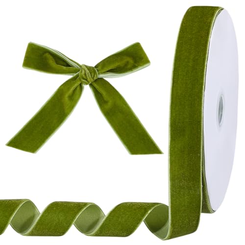 PH PandaHall 10 Yards Olivgrünes Samtband 25mm Zoll Einseitiges Band Samt Satinband Bastelband Besatzband Zum Verpacken von Geschenken Schleifenmachen Kranz Hochzeitsfeier PH PandaHall 10 Yards Olivgrünes Samtband 25mm Zoll Einseitiges Band Samt Satinband Bastelband Besatzband Zum Verpacken von Geschenken Schleifenmachen Kranz Hochzeitsfeier von PH PandaHall