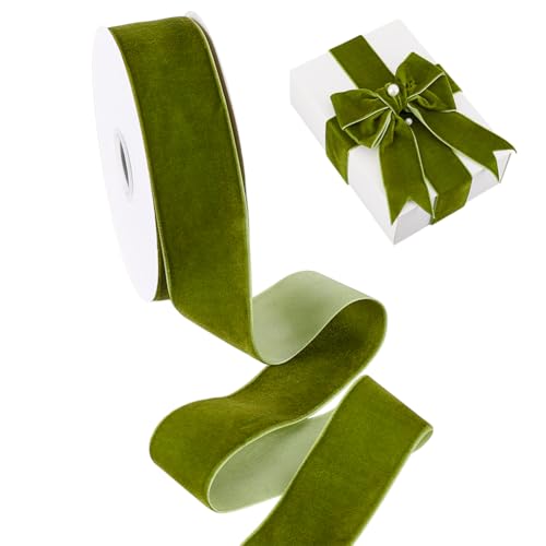 PH PandaHall 10 Yards Olivgrünes Samtband 38mm Einseitiges Samtband Satinband Für Die Herstellung von Schleifen Geschenkverpackungen Weihnachten PH PandaHall 10 Yards Olivgrünes Samtband 38mm Einseitiges Samtband Satinband Für Die Herstellung von Schleifen Geschenkverpackungen Weihnachten von PH PandaHall