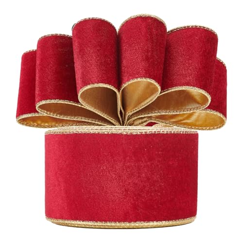 PH PandaHall 10 Yards Rotes Einseitiges Samtband 2 1/2 Zoll Breites Weihnachtssamtband Gewebter Samtbesatz Weiches Satinband Für Weihnachtshochzeitsdekoration Schleifenherstellung PH PandaHall 10 Yards Rotes Einseitiges Samtband 2 1/2 Zoll Breites Weihnachtssamtband Gewebter Samtbesatz Weiches Satinband Für Weihnachtshochzeitsdekoration Schleifenherstellung von PH PandaHall